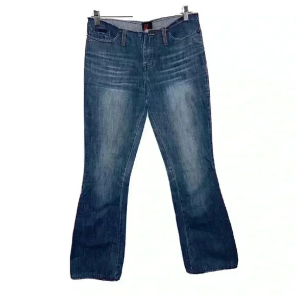 Y2K Vintage Jeans Low Rise Bell Bottom Flare Jeans Size 27 - Picture 1 of 11